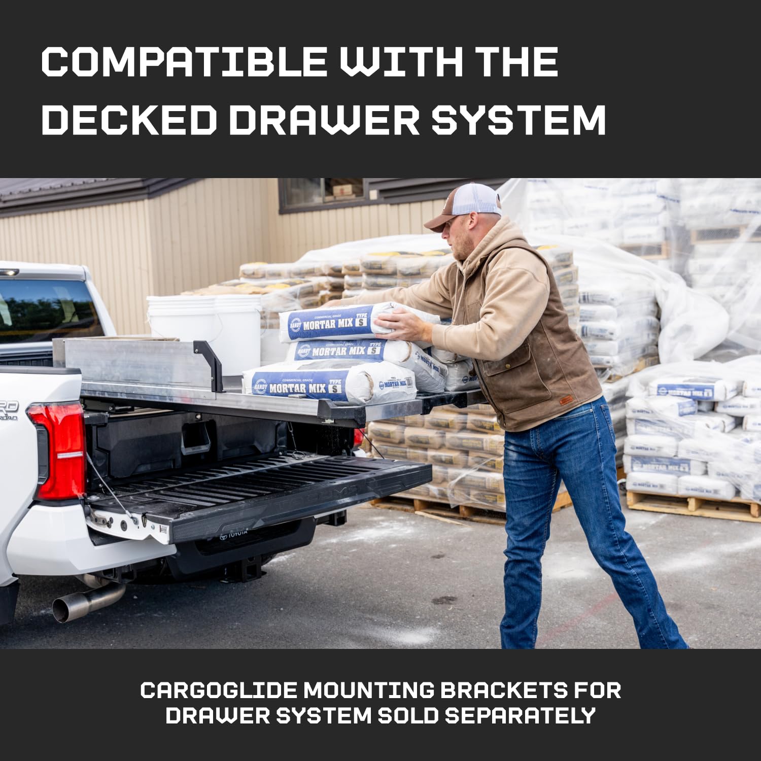 Truck Bed Slide CargoGlide – 1500 lb Capacity, 75% Extension – Heavy-Duty Pickup Cargo Slide for Easy Bed Access – Compatible with CargoGlide 1500/75% / 41" W / 56" L for Midsize - Short