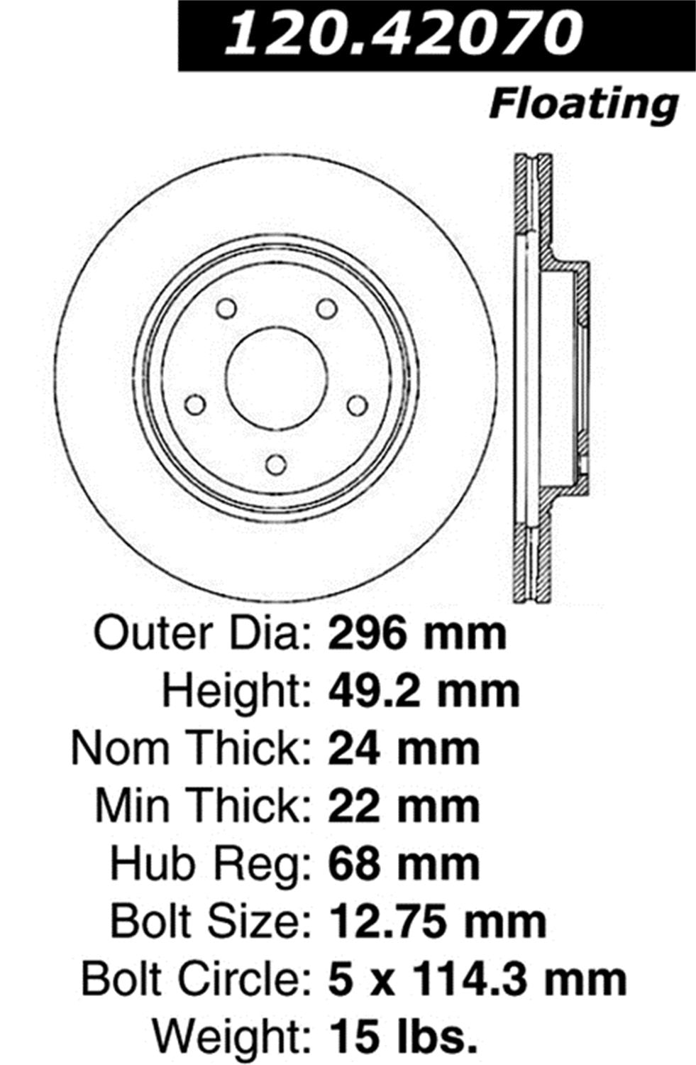 Sport Drilled/Slotted Brake Rotor StopTech 127.42070L (Front Left), 1 Pack