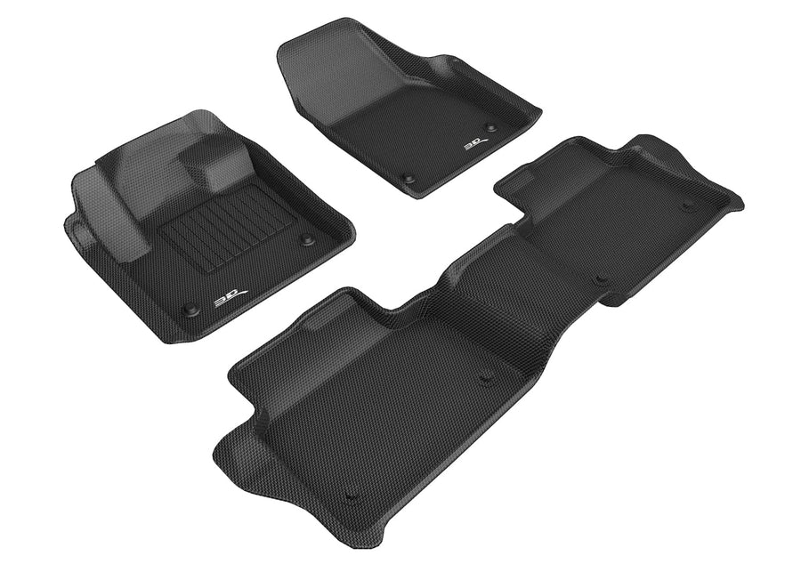 Custom Fit 3D MAXpider Kagu Floor Mat (Black) Compatible with Land Rover Discovery Sport 5-Seat 2020-2026 - Full Set