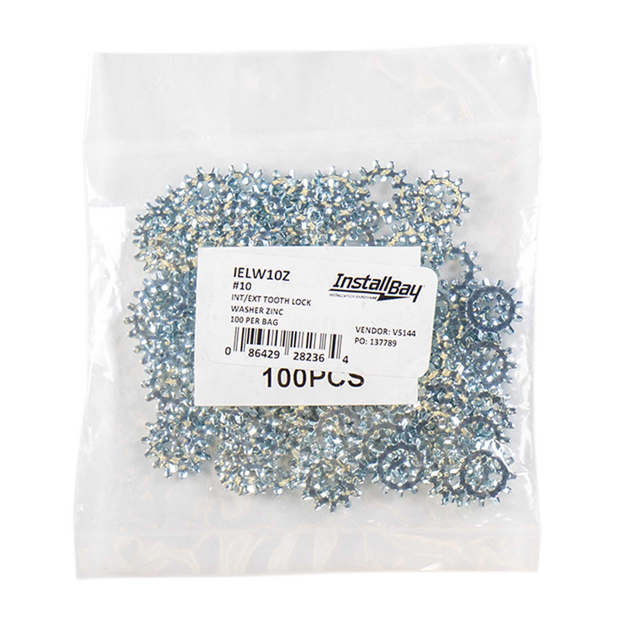 Lock Washer Install Bay #10 Zinc Internal/External - Package of 100