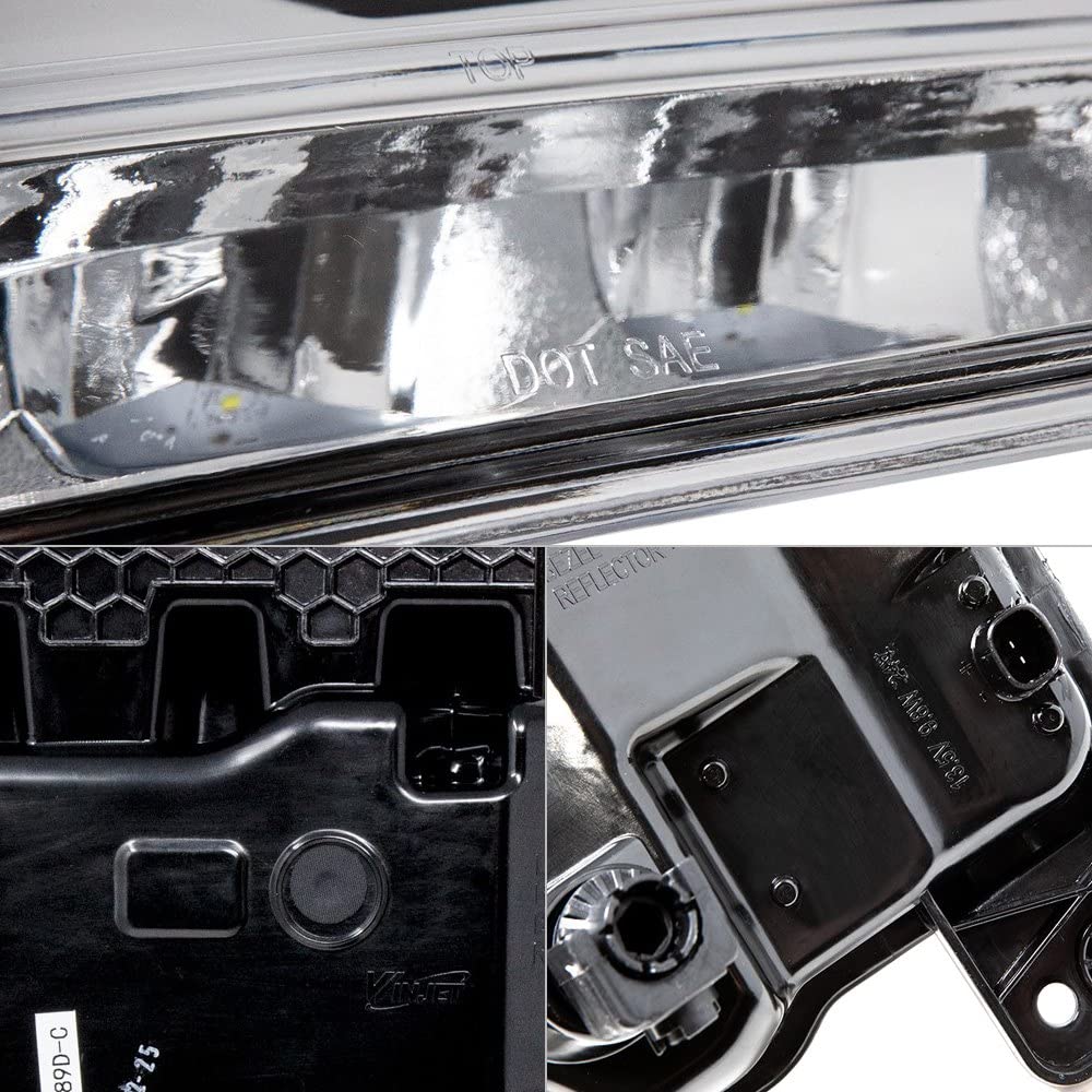 Gmc Sierra 2016-17 Winjet CFWJ-0589D-C Led Fog Light - Clear (Wiring Kit And Bezal Are Included)