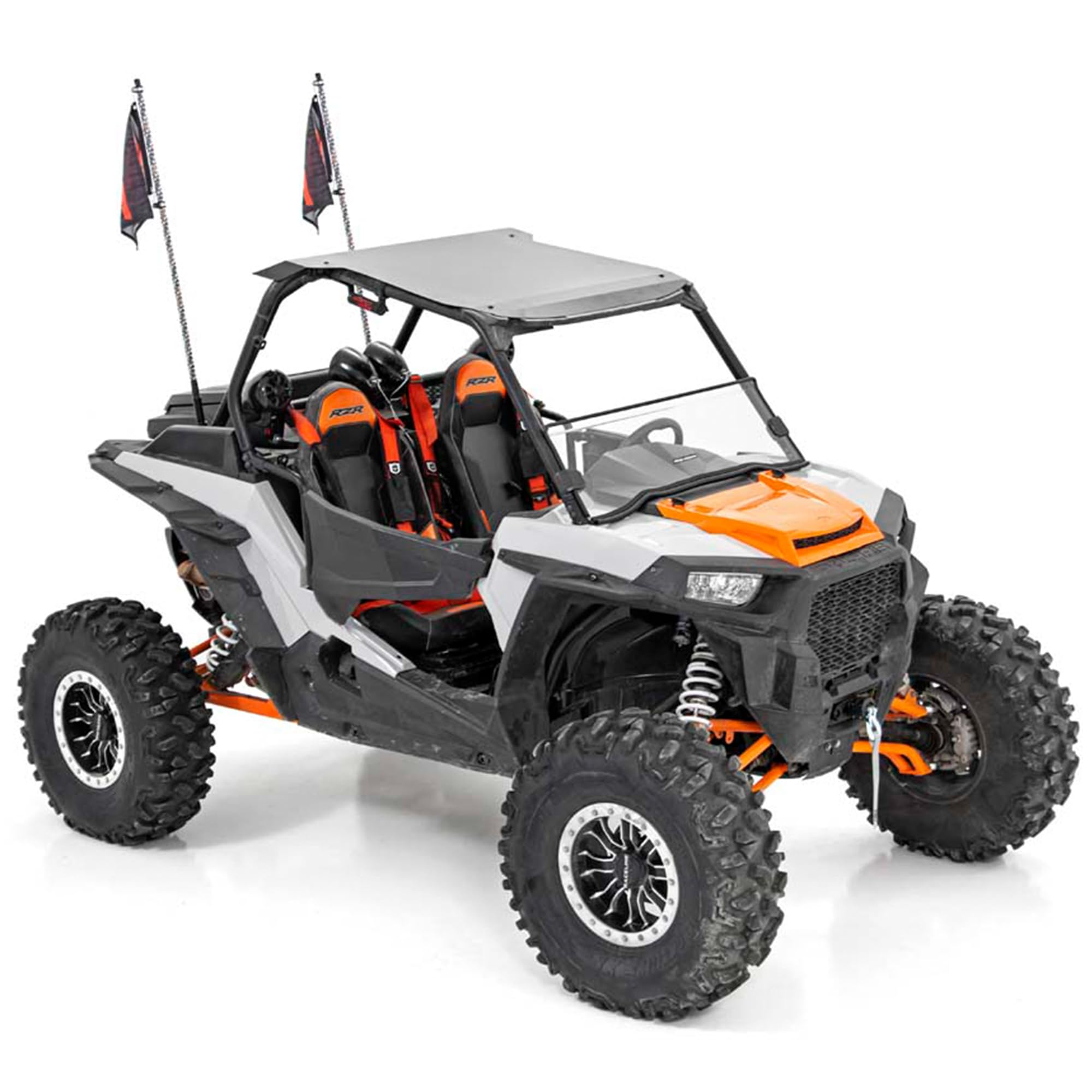 Rough Country LED Whip Light Mounting Brackets for RZR XP 1000 Polaris , Black