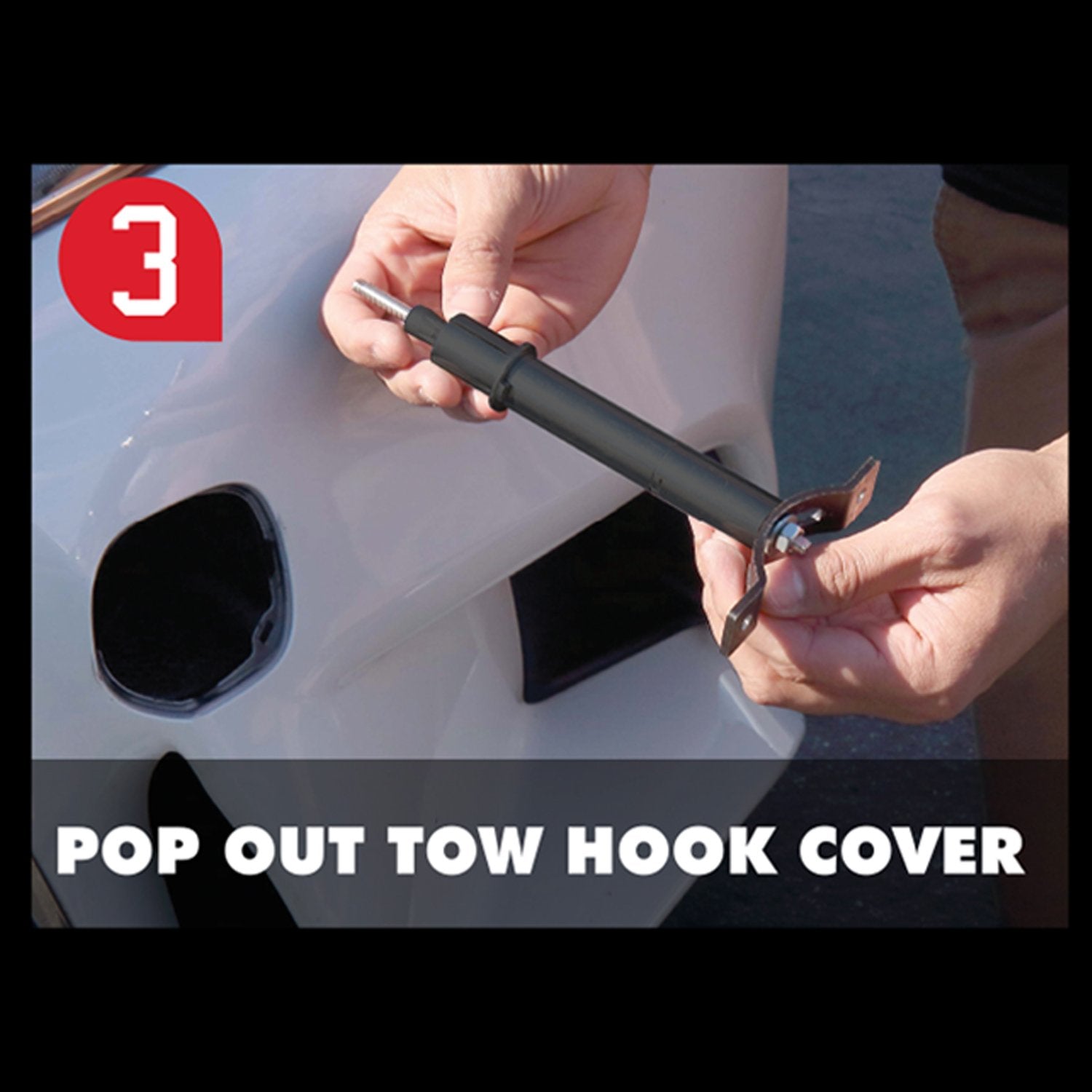 Pilot Automotive LPR-100 Sports Universal Front License Plate Tow Hook Relocation Mounting Kit Black 12.75 Inch