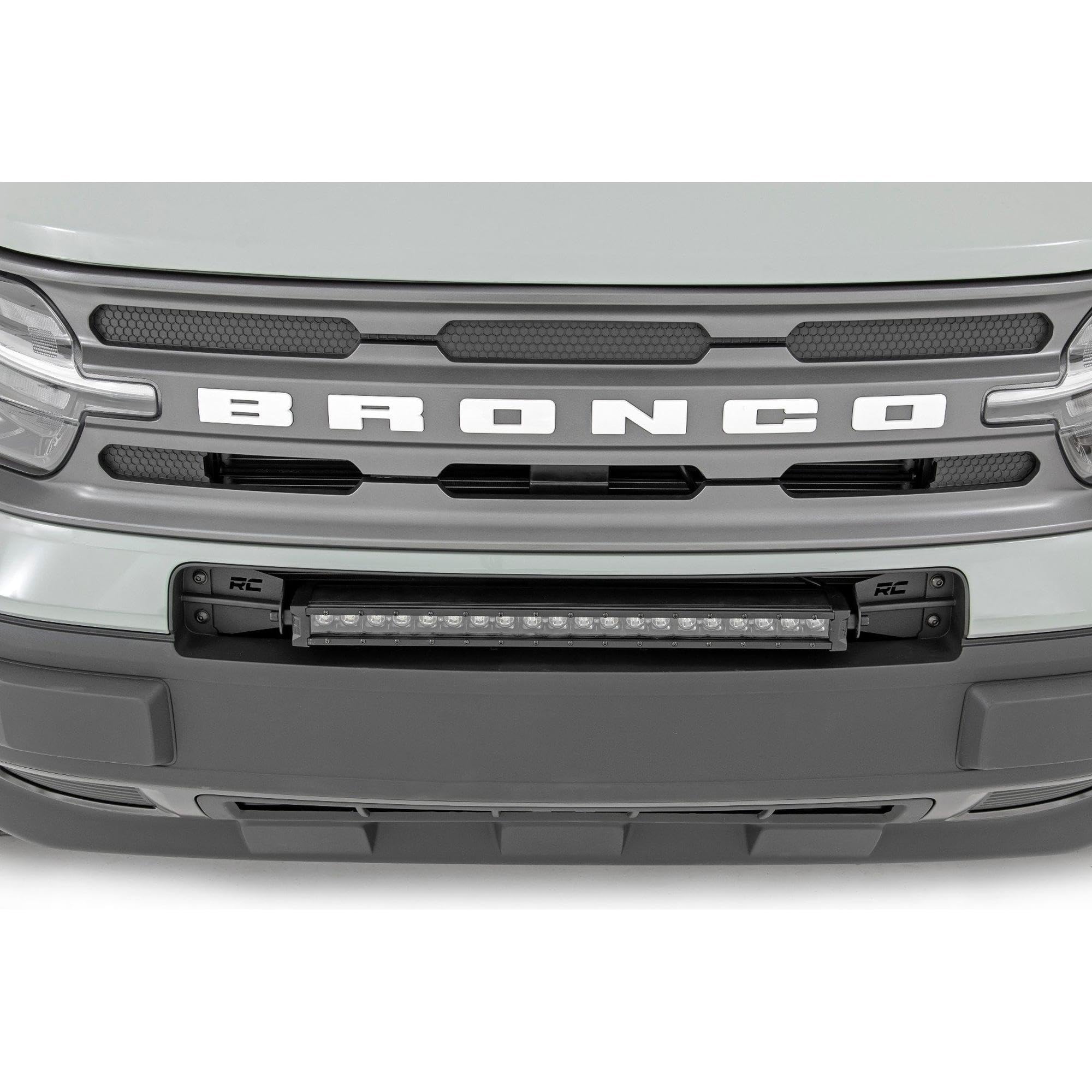 20" Rough Country LED Light Bar Kit for Ford Bronco Sport (2021–2024) - Bumper Mount, 105W Spectrum Series, 9,450 Lumens, Combo Spot & Flood Beam