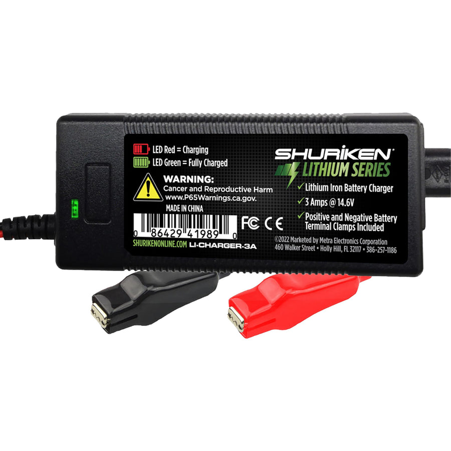 3-Amp Shuriken Lithium Battery Charger (LI-CHARGER-3A)