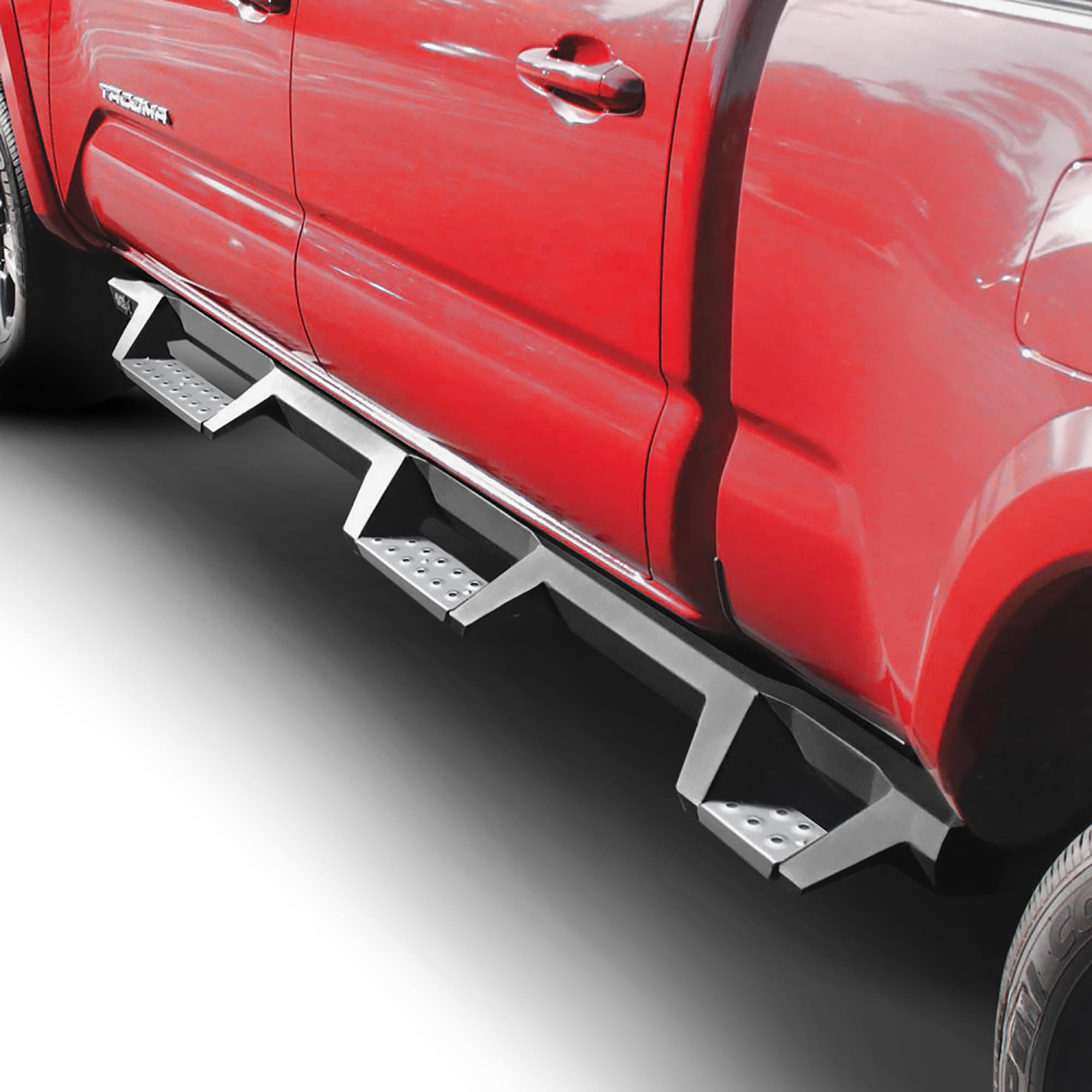Westin HDX 56-5341852 Stainless Drop Wheel to Wheel Nerf Bars fits 2016-2023 Tacoma Double Cab 6' Bed Textured Black Pair
