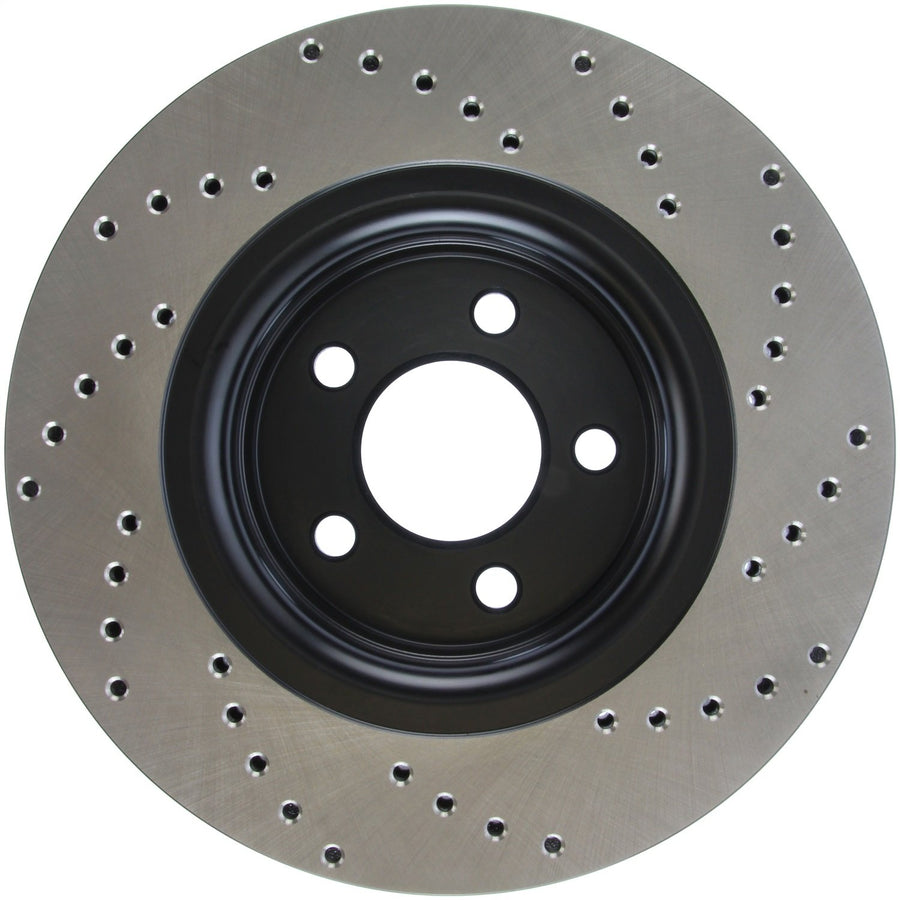 StopTech Sport 128.61112R Cross Drilled Brake Rotor (Front Right), 1 Pack
