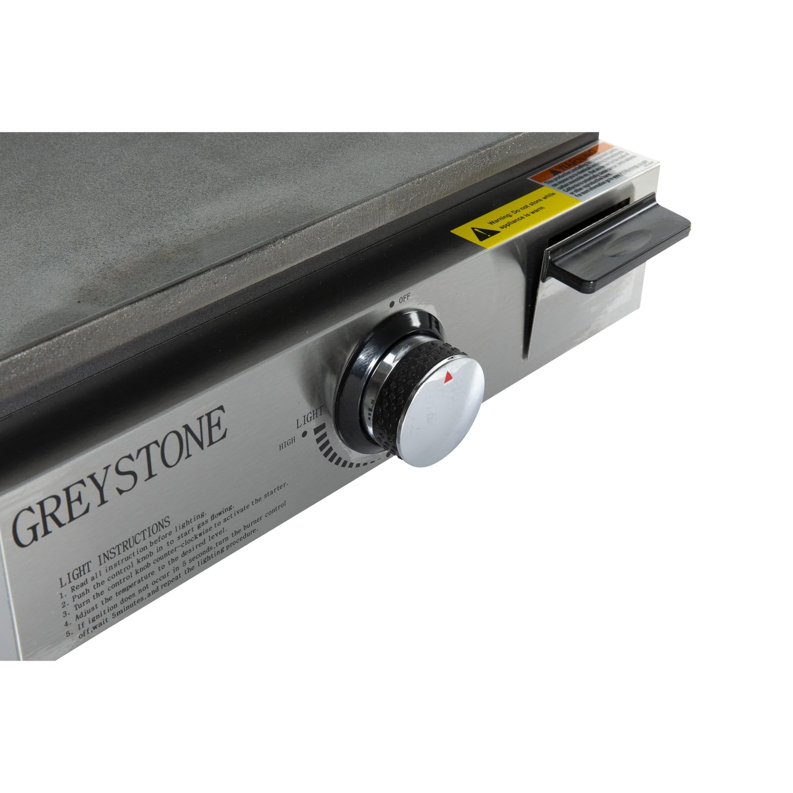 Greystone 17" Griddle with Cast Iron Cooking Plate, SS Panel, 15,000 BTU