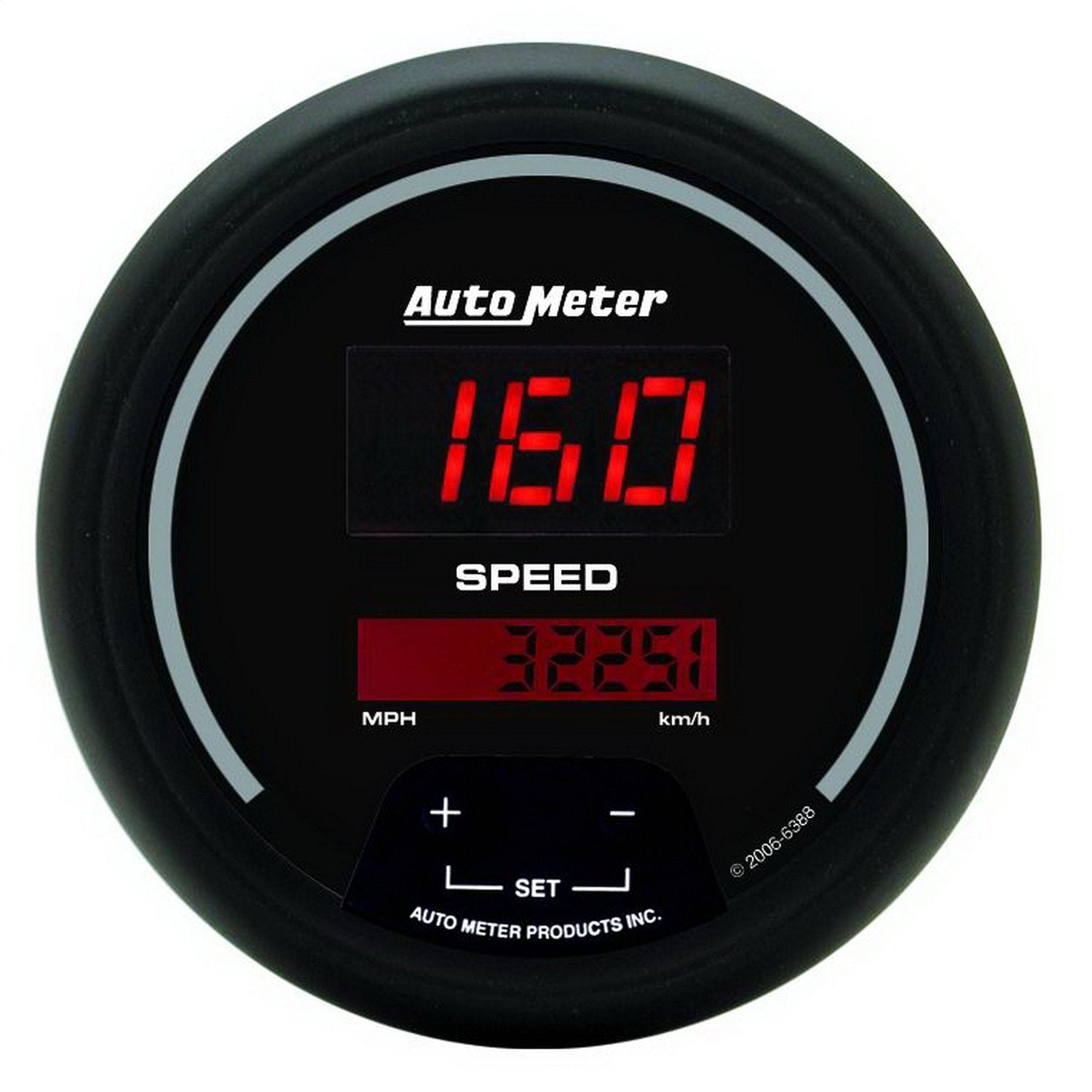 AUTO METER Sport Comp 6388 Digital 3-3/8" 160 mph Digital Electric Programmable Speedometer
