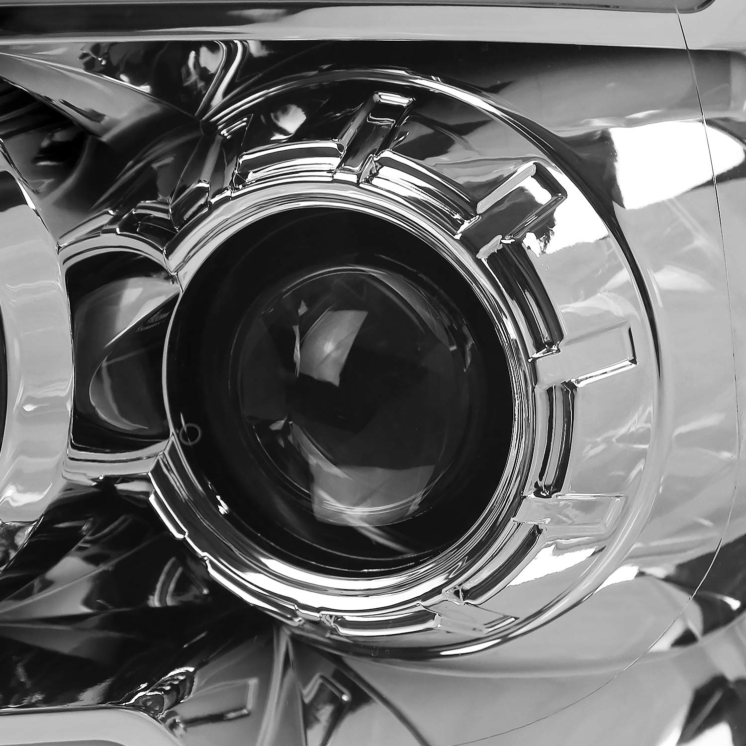 Chrome Projector Headlights SPEC-D TUNING w/Sequential Switchback LED Signal Compatible with 2009-18 Dodge RAM 1500/2500/3500, 2019-24 Dodge RAM 1500 Left + Right Pair Headlamps Assembly
