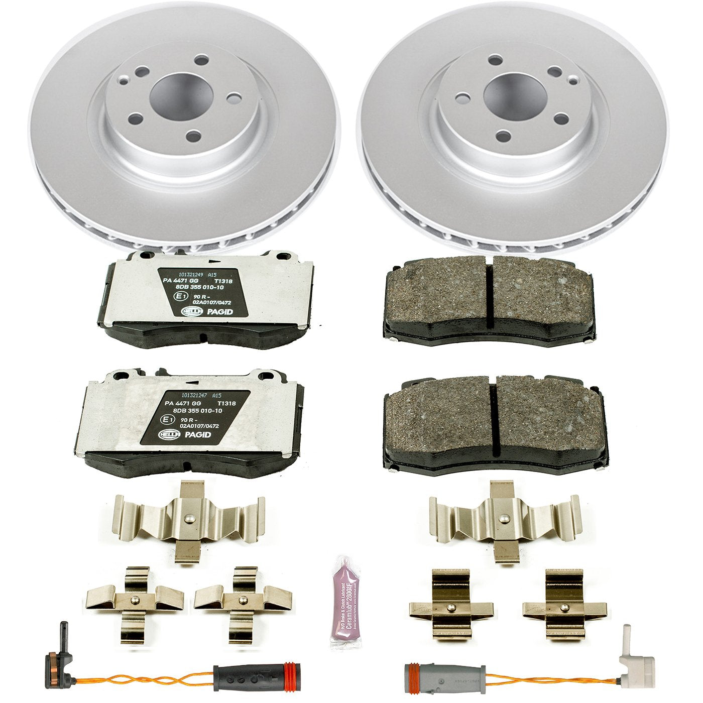 Euro-Stop Power Stop ESK5241 Brake Kit Front and 2 Front Sensor Wires Mercedes