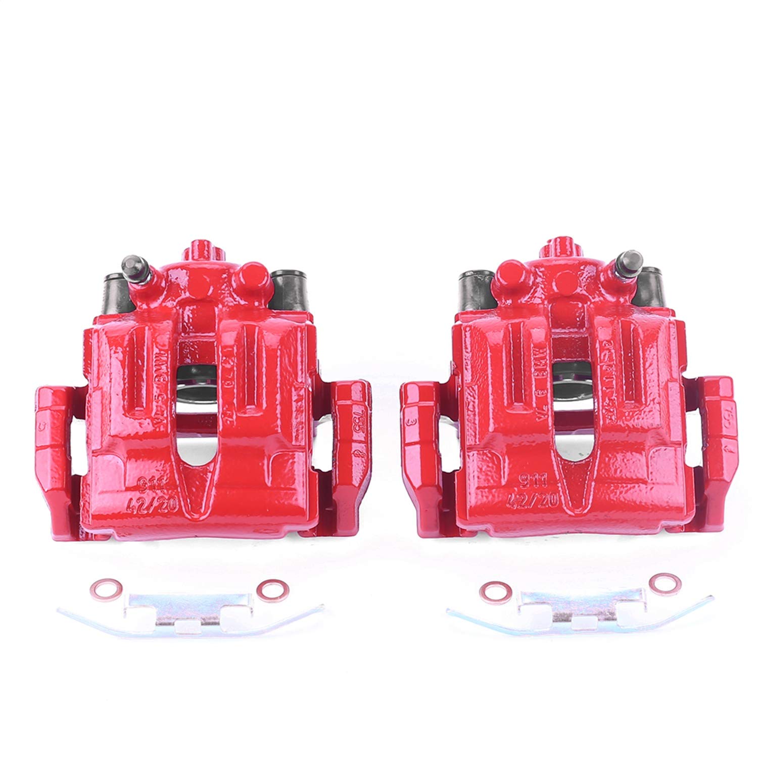 Power Stop Rear S3226 Pair of Calipers High-Temp Red Powder Coated For BMW 325i, BMW 325xi, BMW 328i, BMW 328i xDrive, BMW 328xi, BMW X1 [Model Specific]