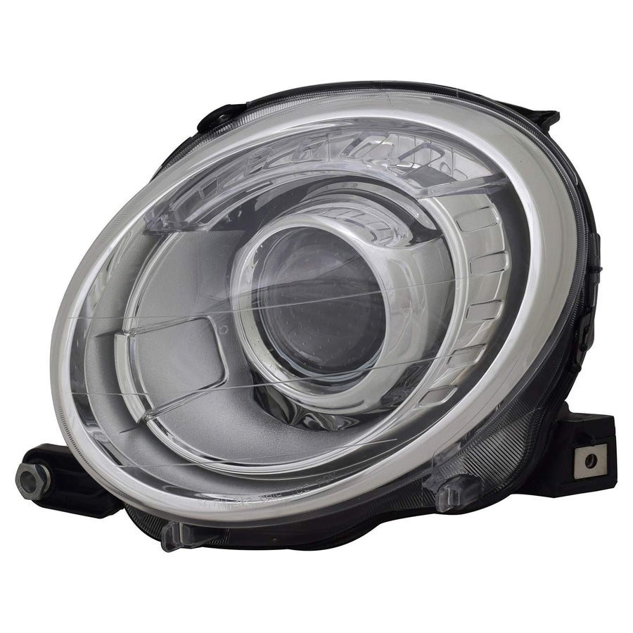Left TYC Headlight Assembly Compatible with 2012-2019 Fiat 500
