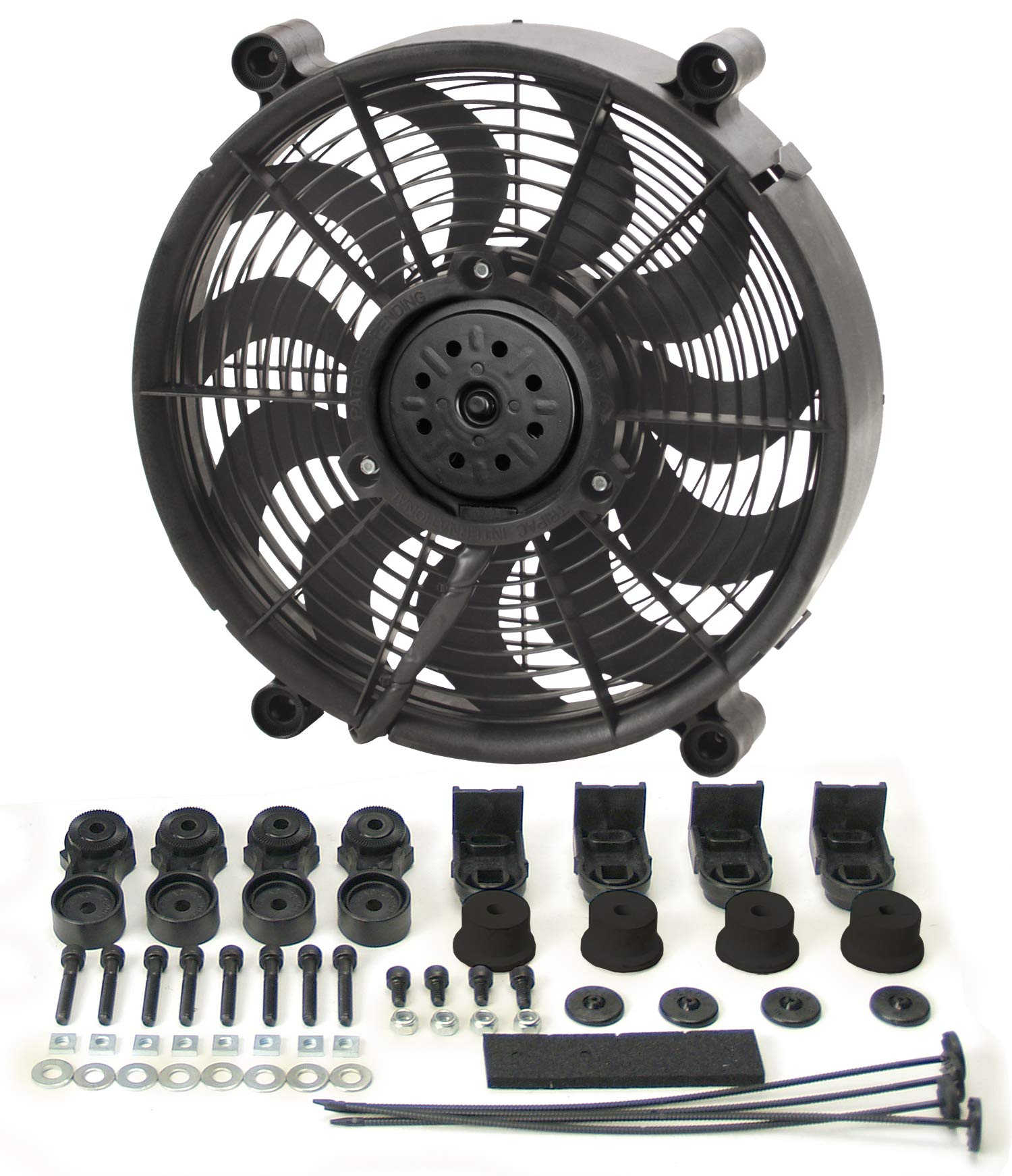 12" High Output Derale Radiator Fan , Black