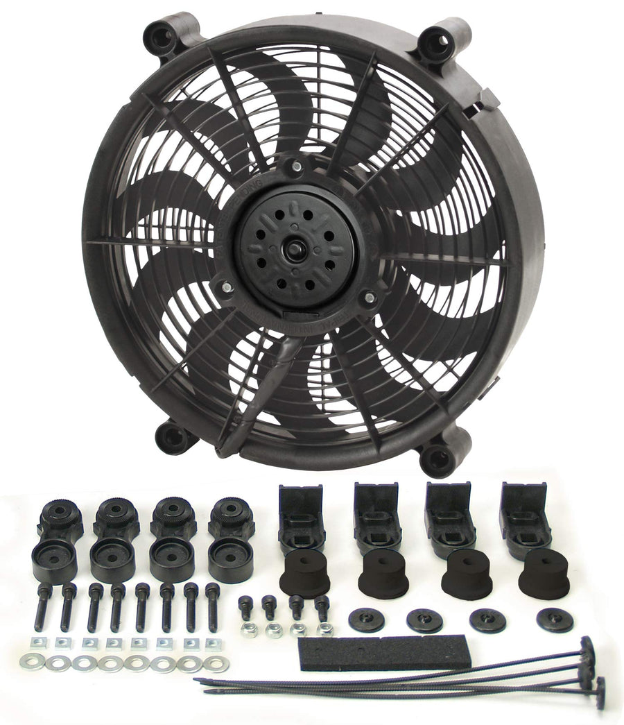 12" High Output Derale Radiator Fan , Black