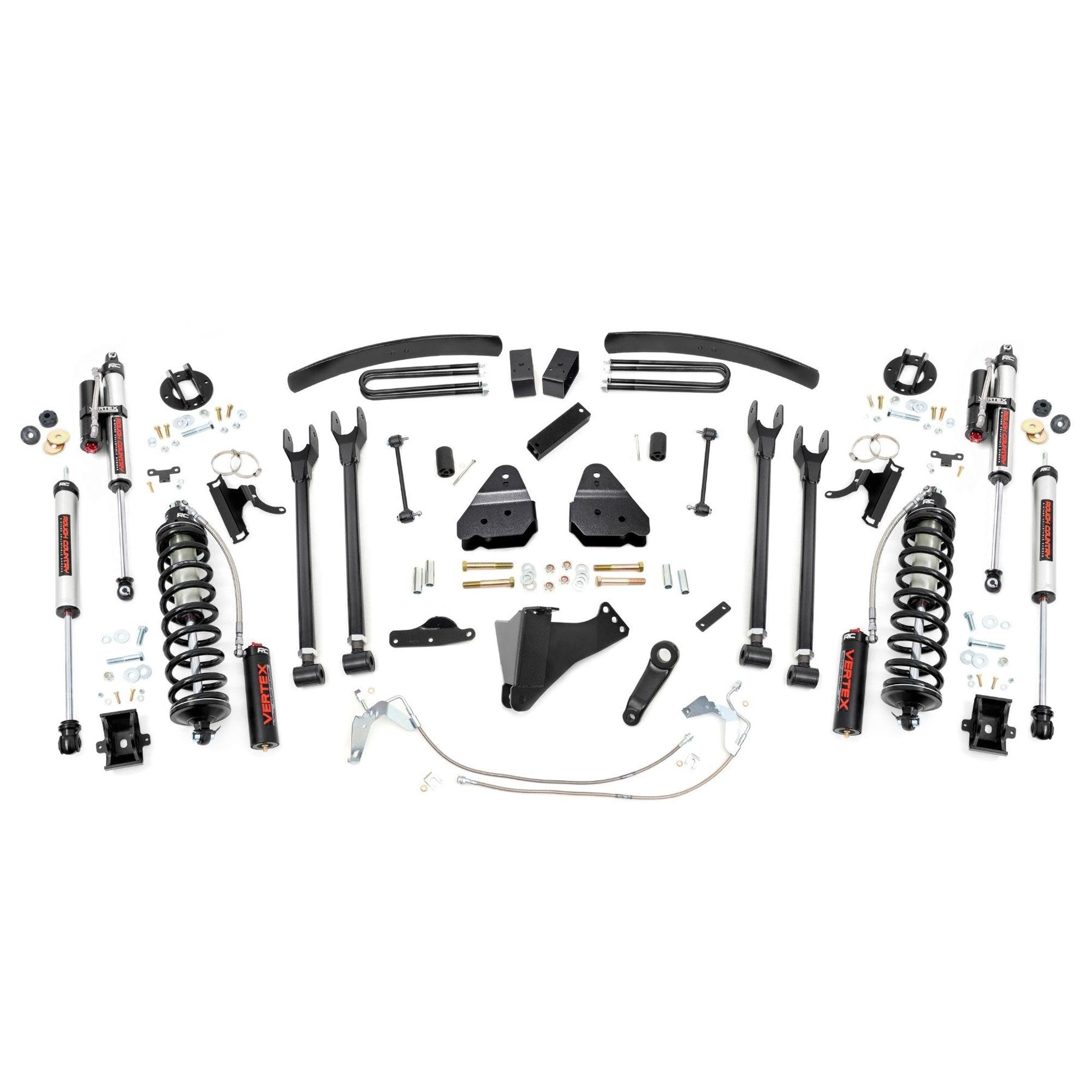 6" Rough Country Coilover Lift Kit for 08-10 Ford Super Duty | 4 Link - 58459
