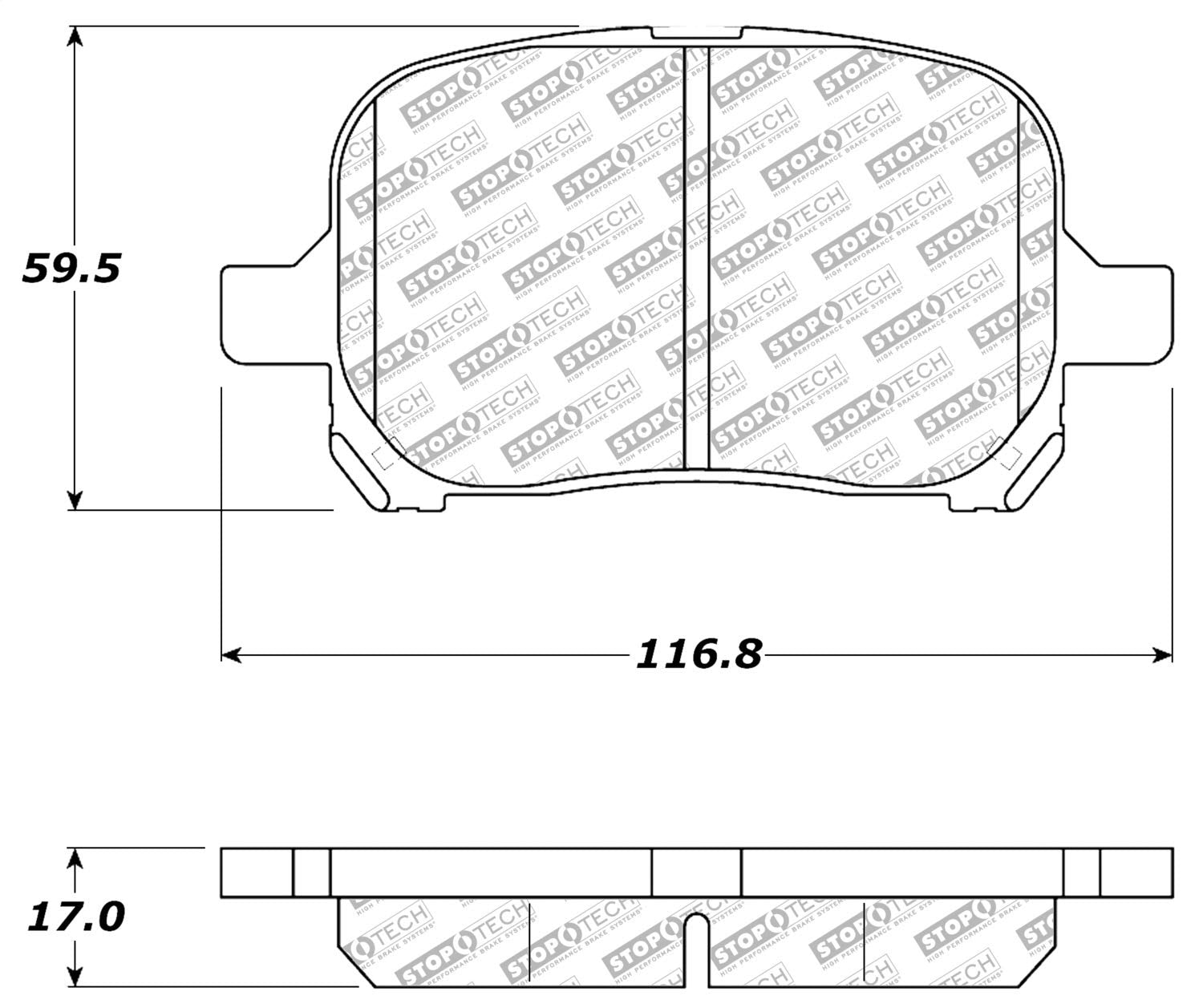 Brake Pads StopTech 305.07070 Street Select with Hardware