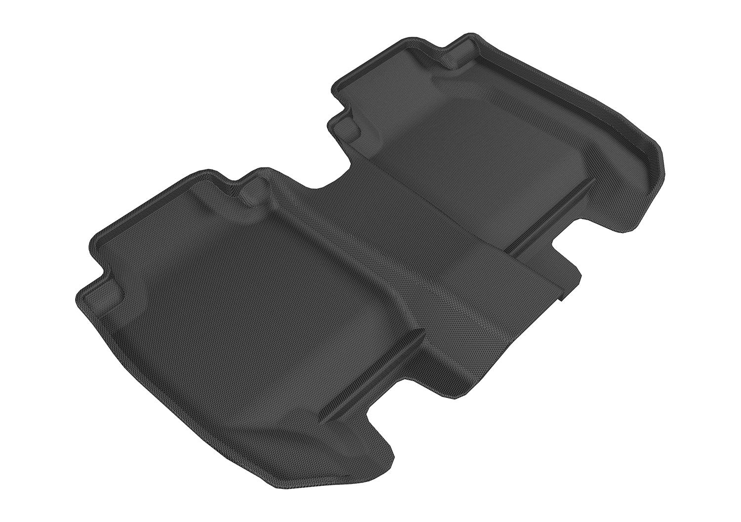 Second Row 3D MAXpider Custom Fit All-Weather Floor Mat for Select Honda HR-V Models - Kagu Rubber (Black)