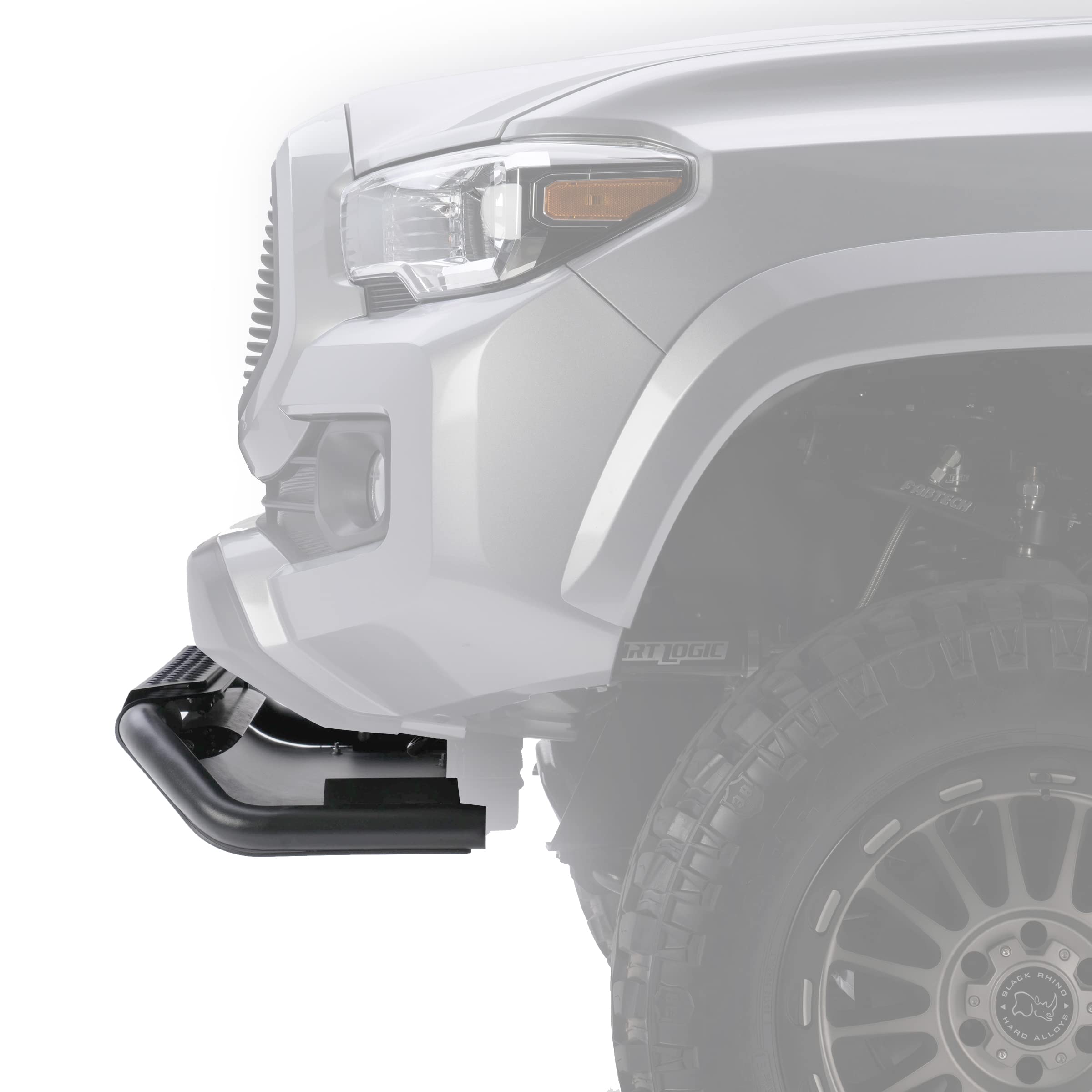 Go Rhino RC3 Bull Bar Skid Plate w/Center Steel Step, Hole for 20" Single Row LED Light Bar, & Mounting Brackets | Textured Black | 565660T | Fits 2016-2023 Toyota 4Runner (See Description)