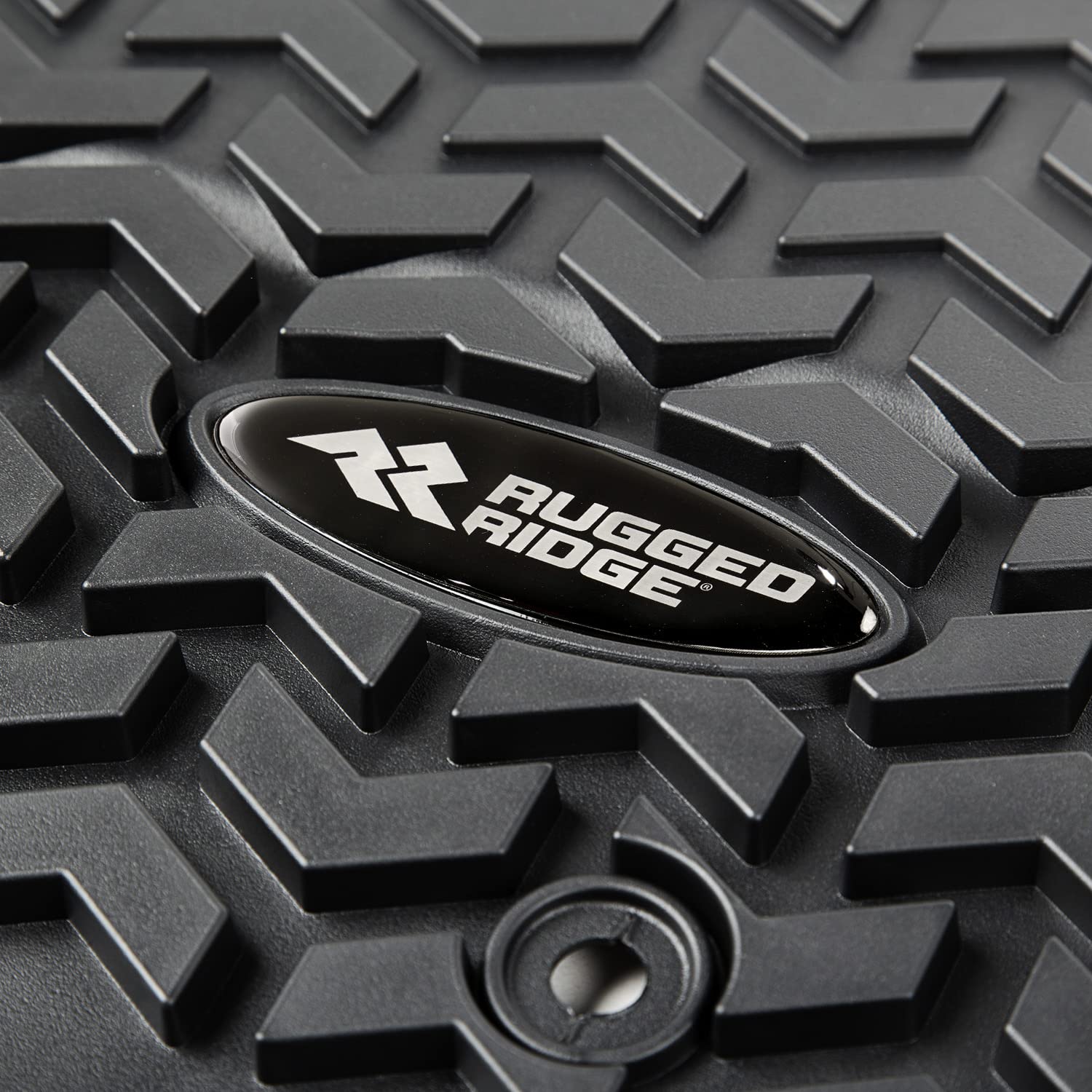 Front Floor Liners Rugged Ridge for Ford F-150 | Pair, All-Terrain, Black | 82902.04 | Fits 1997-2003 Ford F-150 Regular/Extended Cab