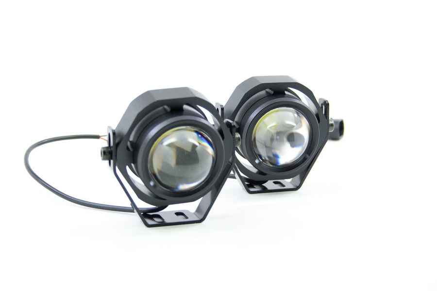 Morimoto X.DRL LED Daytime Running Light, Pair of Universal Pure White DRL Projectors for Custom Headlight Retrofits, Ultra Bright Accent Lighting, Adjustable Mounting Hardware Included (1x LED330)