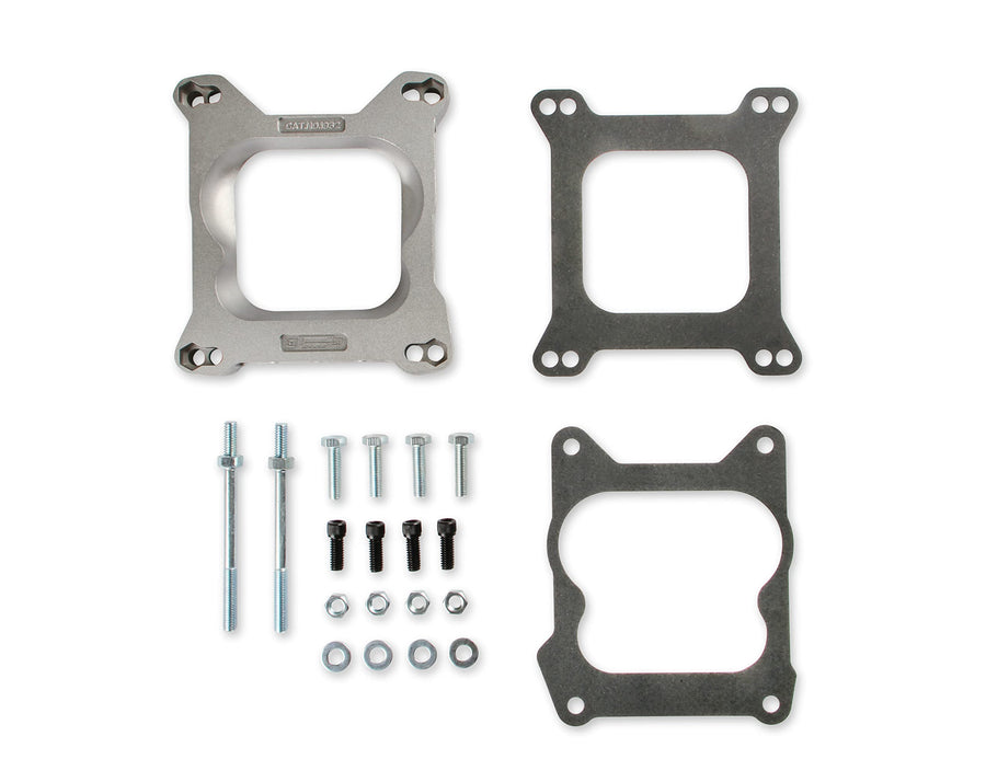 Carburetor Adapter Kit Mr. Gasket 4Bbl To 4Bbl, Silver