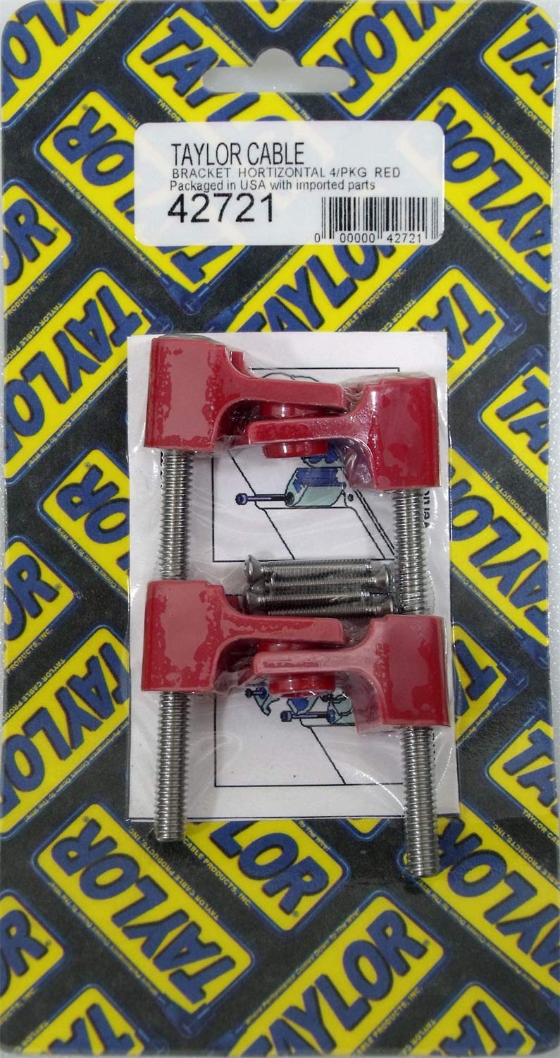Horizontal Mounting Bracket Taylor Cable 42721 for Clamp Style Wire Separators Red