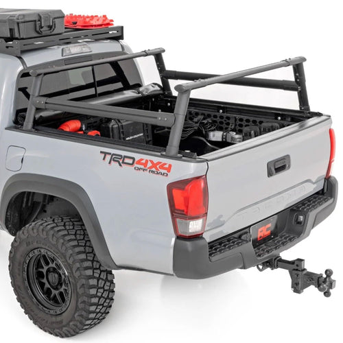 Rough Country Bed Rack Aluminum for 2005-2022 Toyota Tacoma - 73109,Black