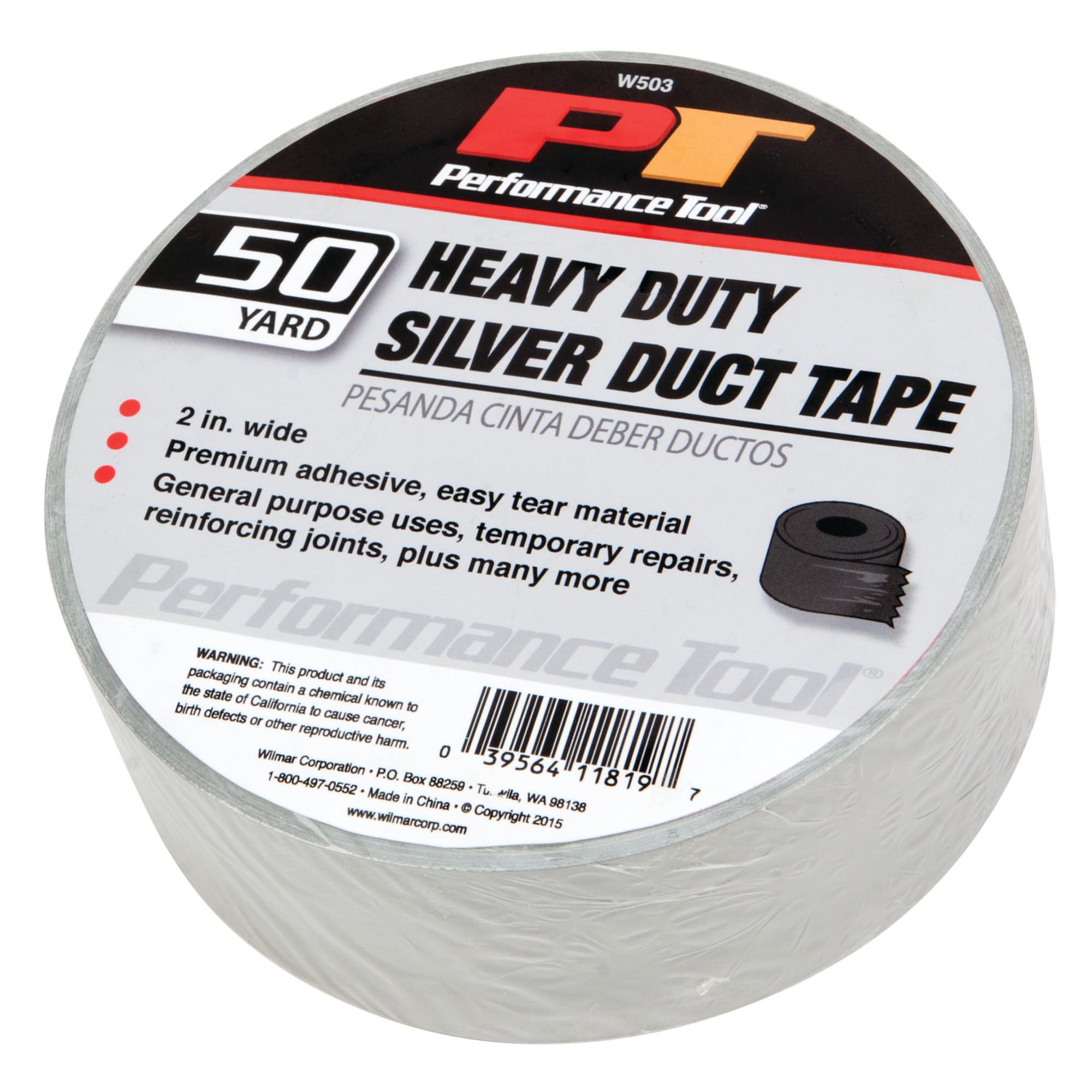 Heavy Duty Performance Tool W503 50 Yard 17 Mil Silver Duct Tape