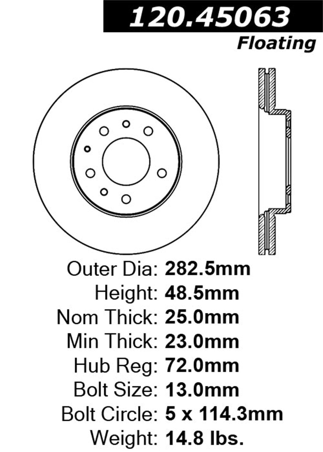 Sport Drilled/Slotted Brake Rotor StopTech 127.45063L (Front Left), 1 Pack