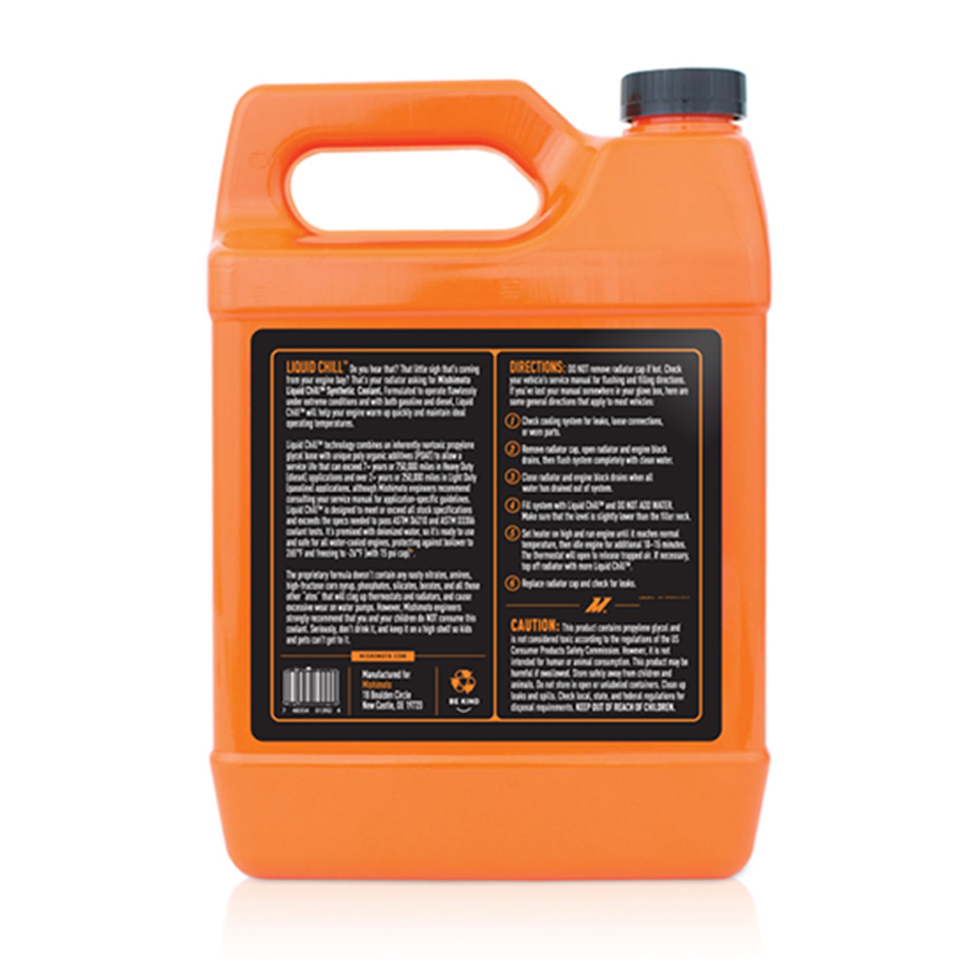 Mishimoto Liquid Chill MMRA-LC-5050F Premixed Synthetic Engine Coolant, 1 Gallon, Orange