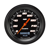 Velocity Black Classic Instruments VS55DBBLF 3 3/8" Speedometer W/Display