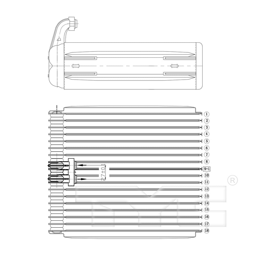 Replacement TYC Heater Core 96026
