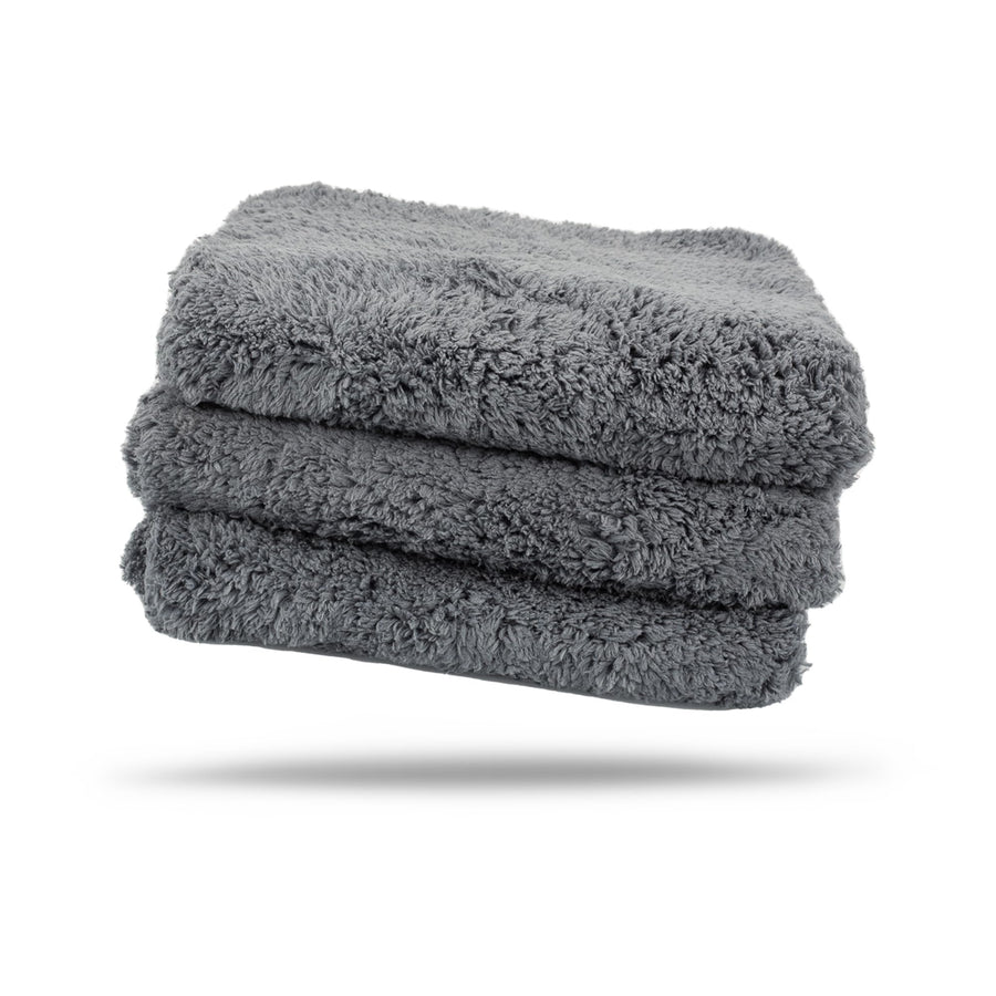 Microfiber 16" x 16" Maxshine 3-Pack Grey Towels – 600GSM Edgeless Design – Ultra-Soft, High-Absorbency Towels for Car Detailing, Polishing & Scratch-Free Cleaning