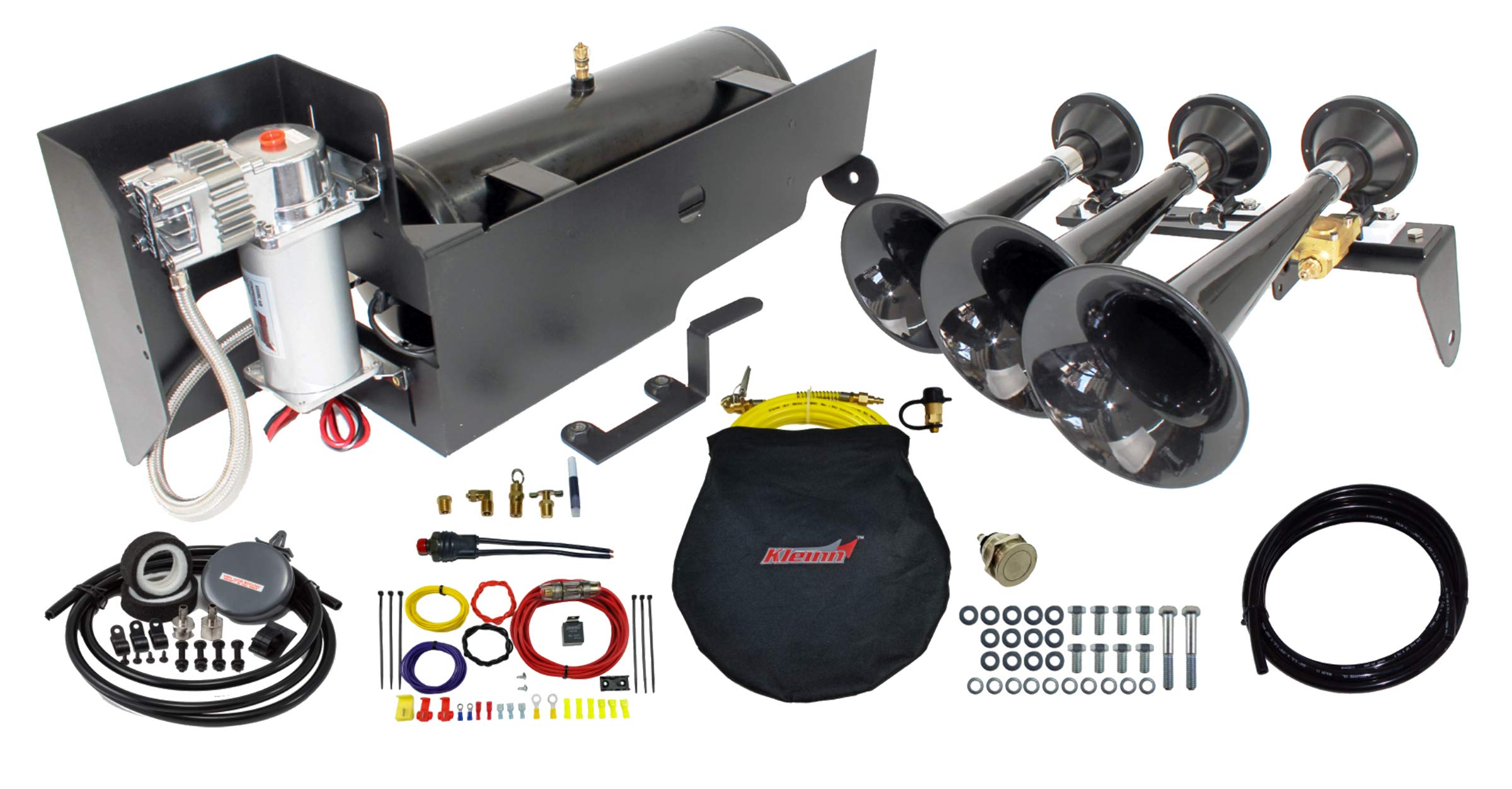Kleinn Air Horns Bolt-On SDKIT-230 Train Horn/Onboard Air System for Ford F-250/F-350 Super Duty Diesel Trucks