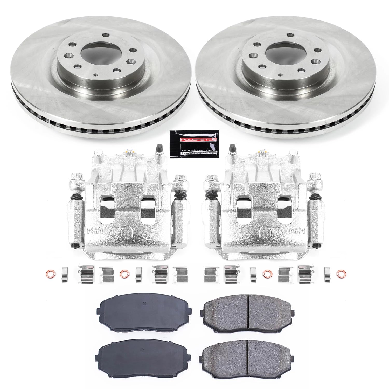 Power Stop KCOE5878A Brake Kit Stock Replacement with OE Calipers- Front For Mazda CX-9 2011-2015 [Model Specific]