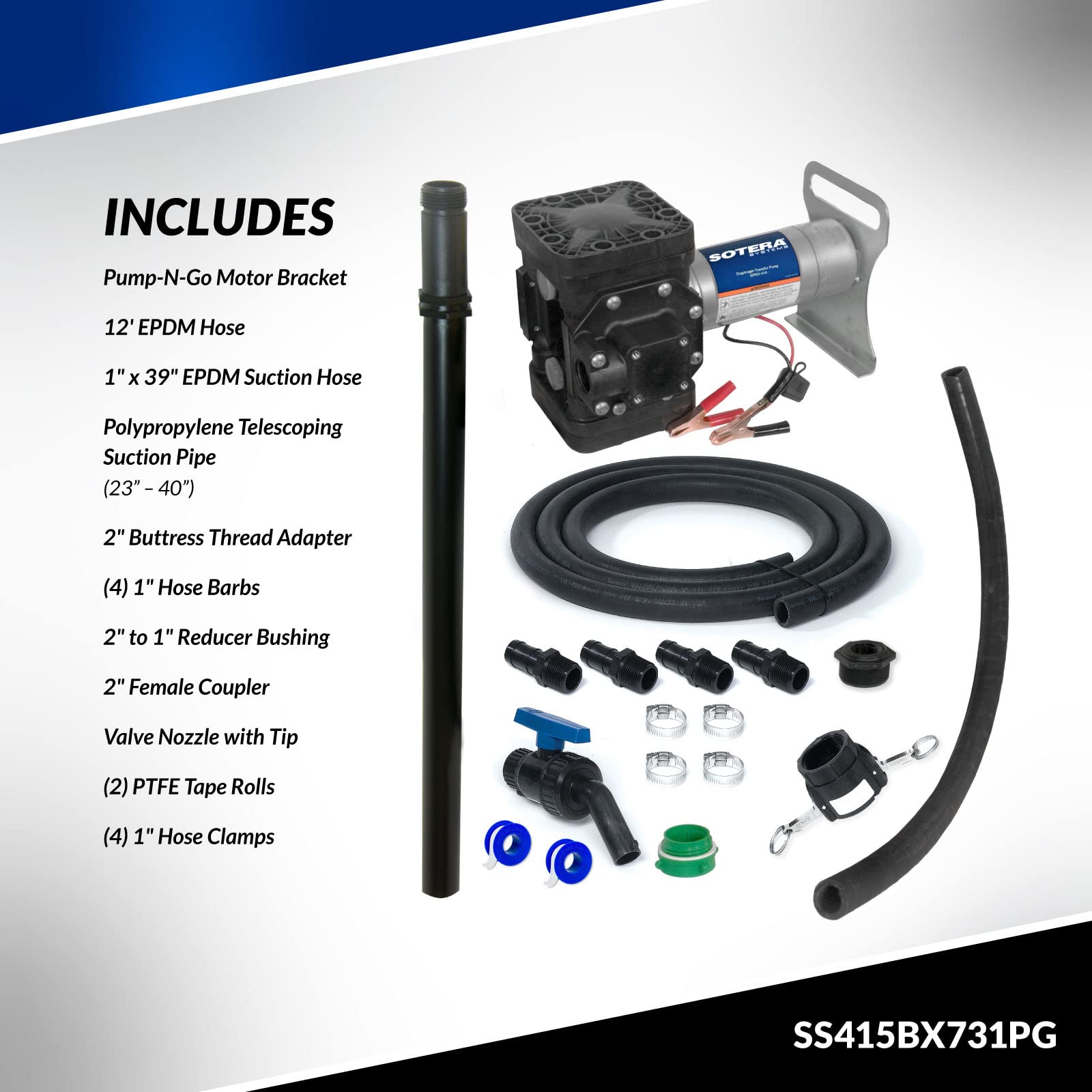 Fill-Rite 12V DC Diaphragm Pump, SS415BX731 Motor Bracket