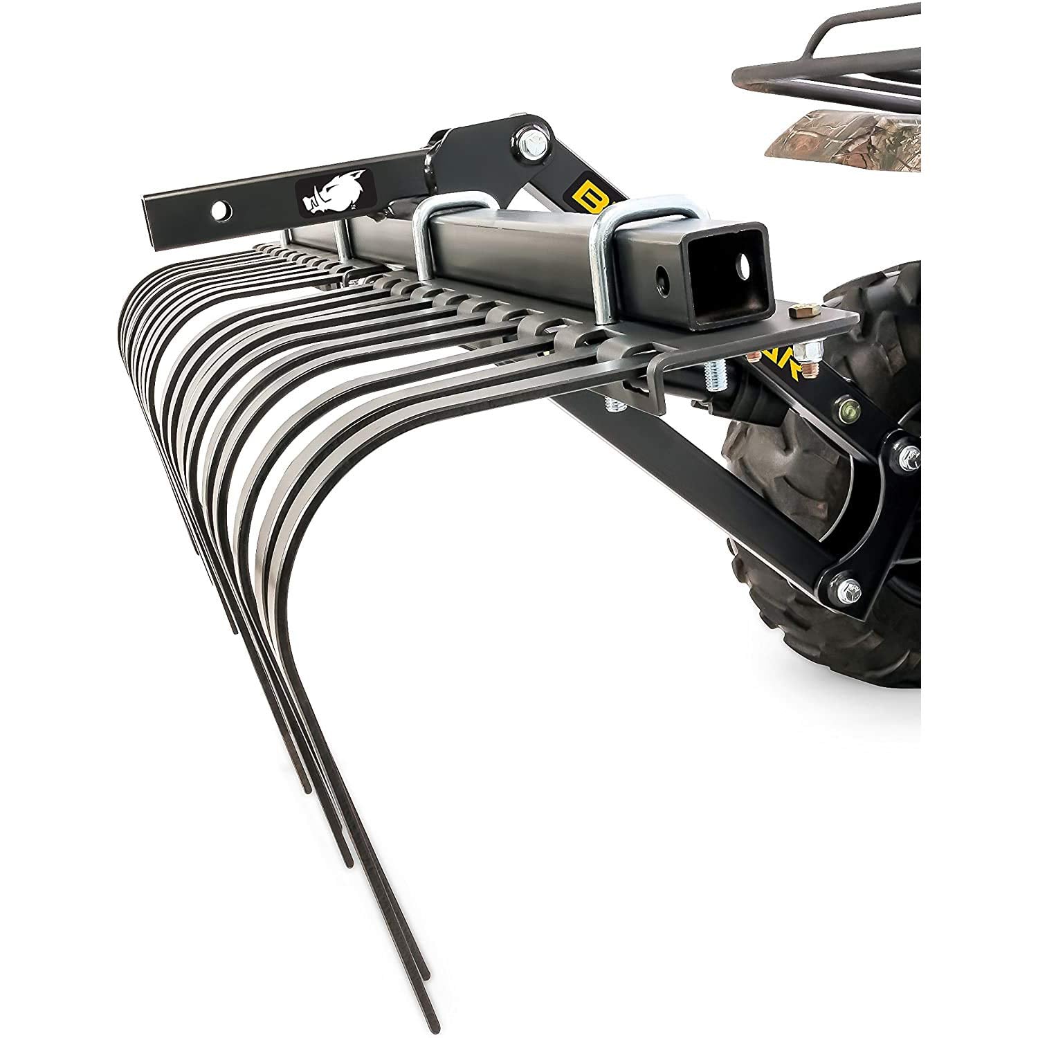 Camco Black Boar Landscape Rake ATV/UTV Implement for Removal of Rock, Grass Clumps and Debris, Prep for Seeding, Cultivate, Establish Food Plot, Maintain Land (66002)