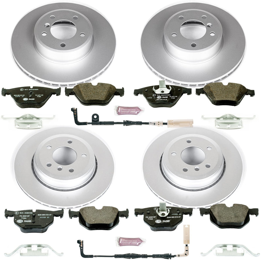 Power Stop ESK5360 Euro-Stop Brake Kit Front and Rear For BMW 525i 2004-2006, BMW 528i 2008-2009, BMW 530i 2004-2007 [Model Specific]