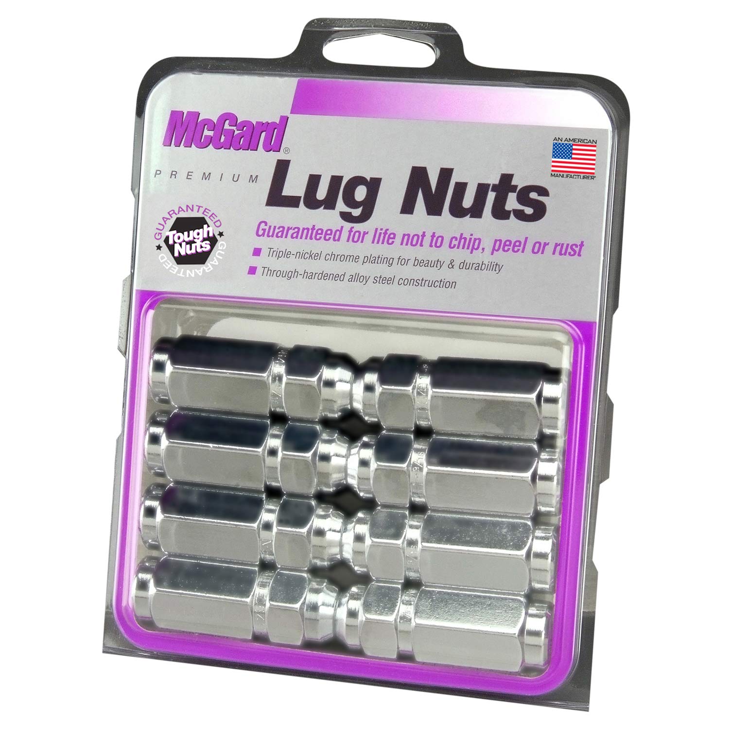 Duplex Cone Seat Style McGard 64806 Chrome Lug Nut Set (9/16" - 18 Thread Size) - Set of 8