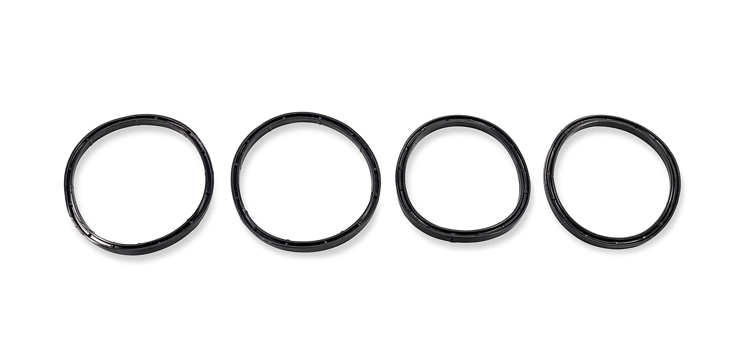 Camco Replacement Sewer Hose Gasket - Replacement Gaskets for RV Sewer Fittings to Ensure an Odor Tight Seal | Two Bayonet & Two 4-in-1 Gaskets - 4 Pack (39834), Black