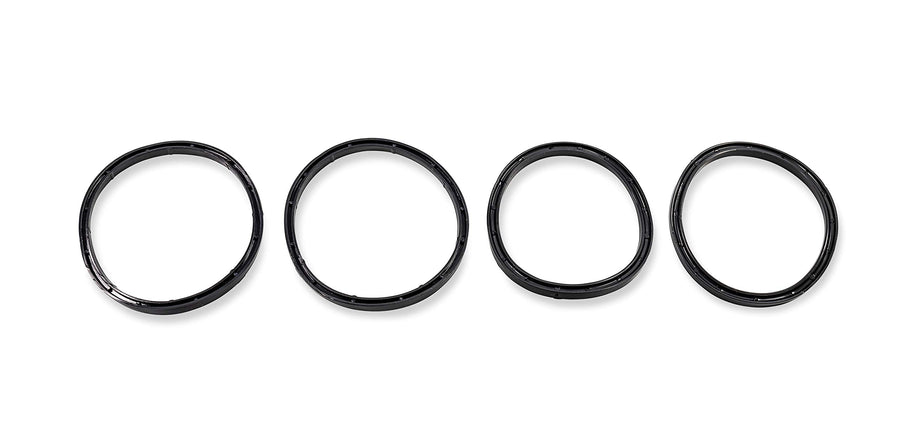 Camco Replacement Sewer Hose Gasket - Replacement Gaskets for RV Sewer Fittings to Ensure an Odor Tight Seal | Two Bayonet & Two 4-in-1 Gaskets - 4 Pack (39834), Black