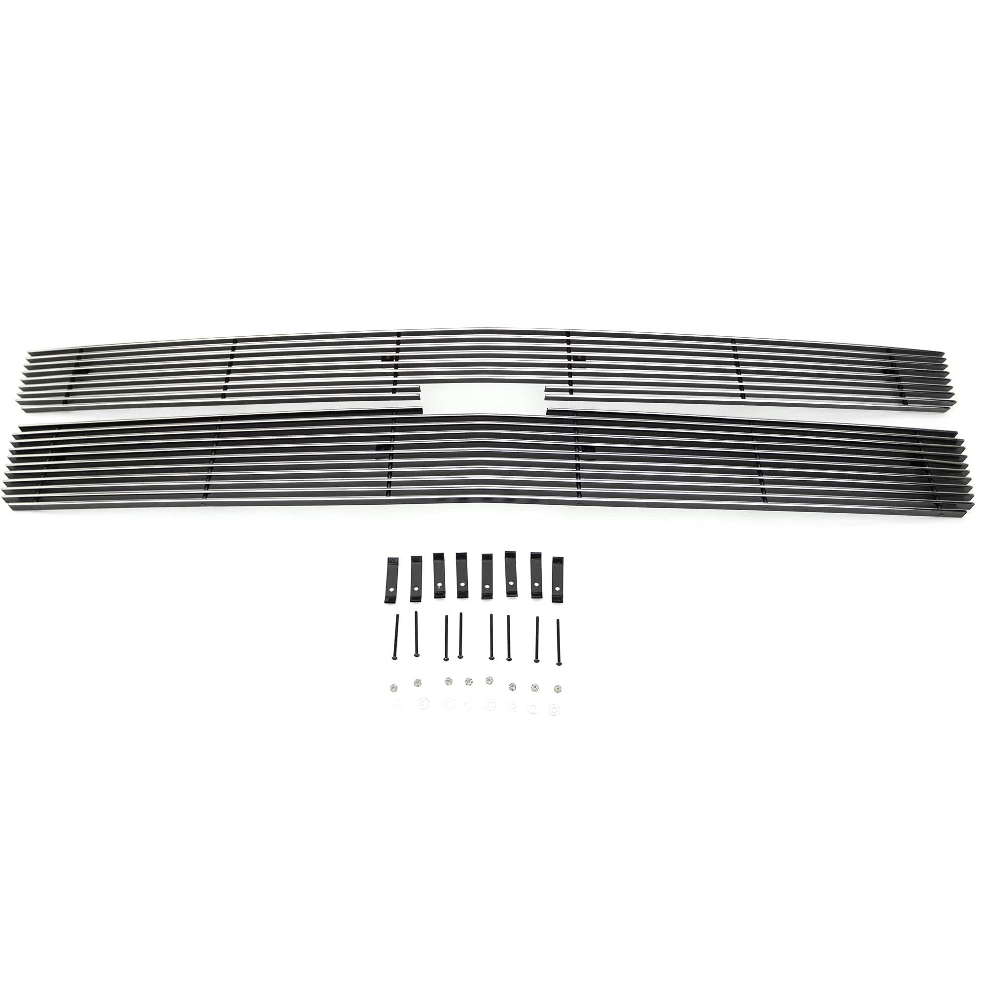 Polished 2007-2010 Silverado HD Billet Grille, 2 Pc, Overlay - PN #21112