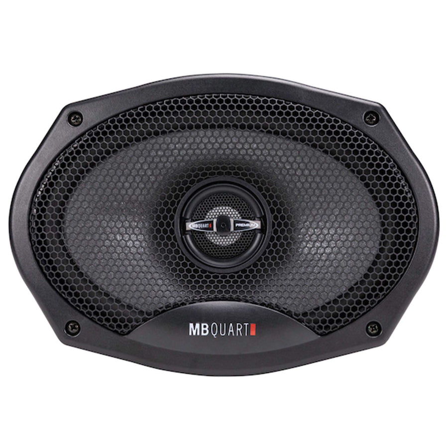 MB Quart Premium PK1-169 Car Speakers (Black, Pair) – 6x9 Inch Coaxial Speaker System, 220 Watt, 2-Way Car Audio, 4 OHMS (Grills Included)