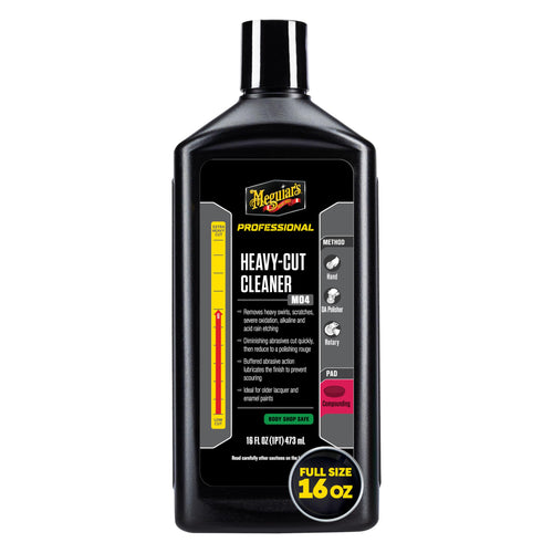 Meguiar's Heavy-Cut Cleaner Professional M0416 - Premium Compound for Heavy Swirl, Scratch, and Oxidation Removal - Removes Paint Defects and Restores Clarity and Shine, Intended for Rotary Use, 16 Oz