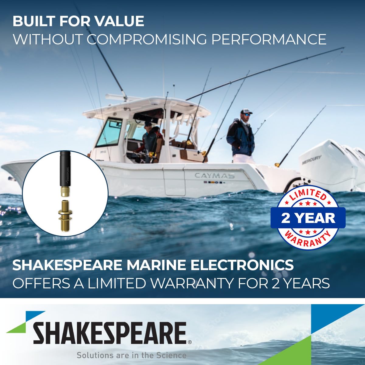 VHF Shakespeare 7in 5912 Rubber Duck Antenna