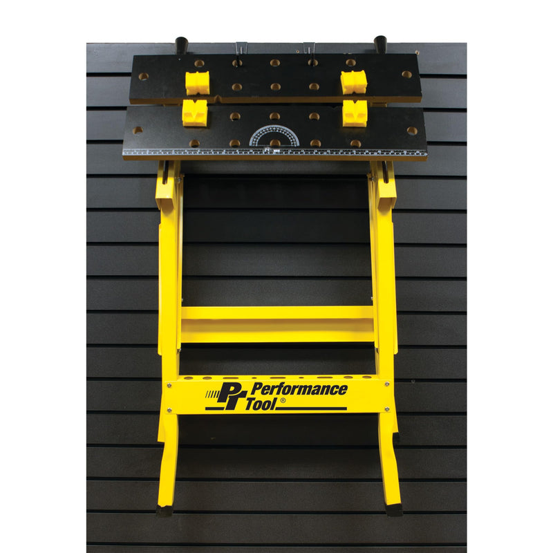 W54025 Performance Tool Portable Multipurpose Workbench and Vise (200 lbs Capacity) , Yellow