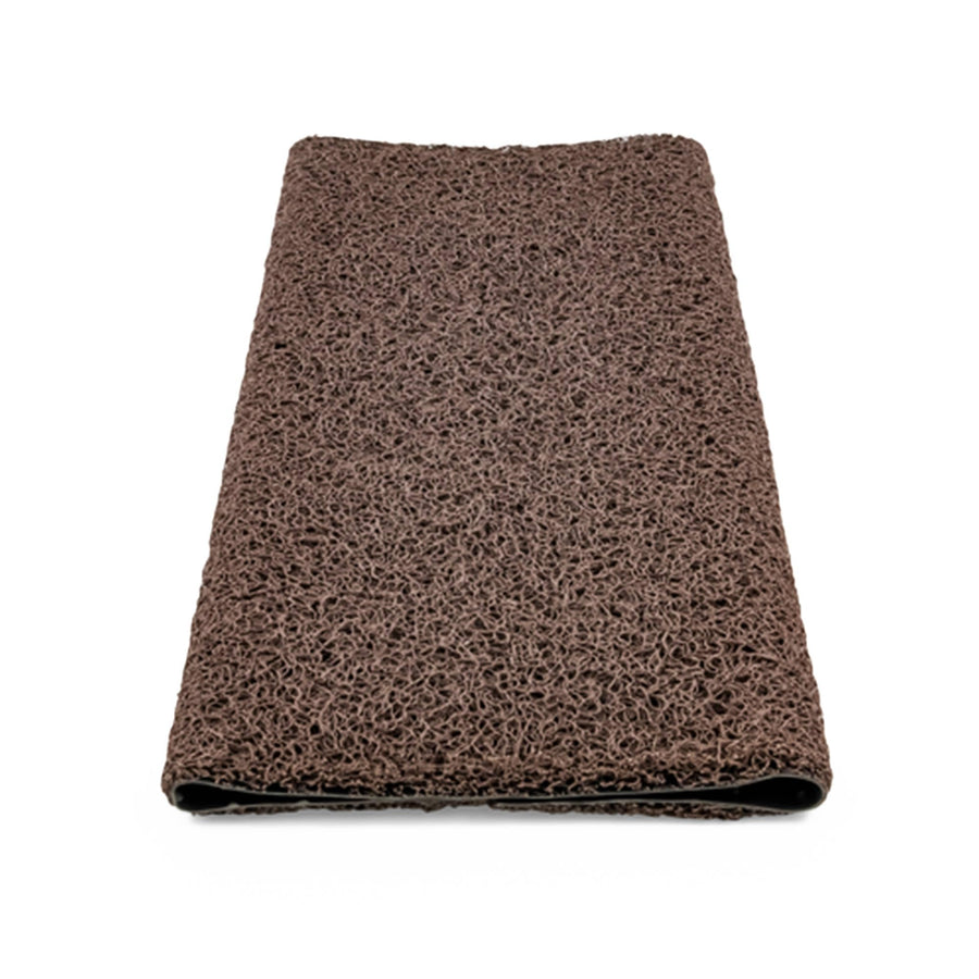 Brown Camco 42963 Premium Wrap Around RV Step Rug (PVC Material (17.5" x 18"))