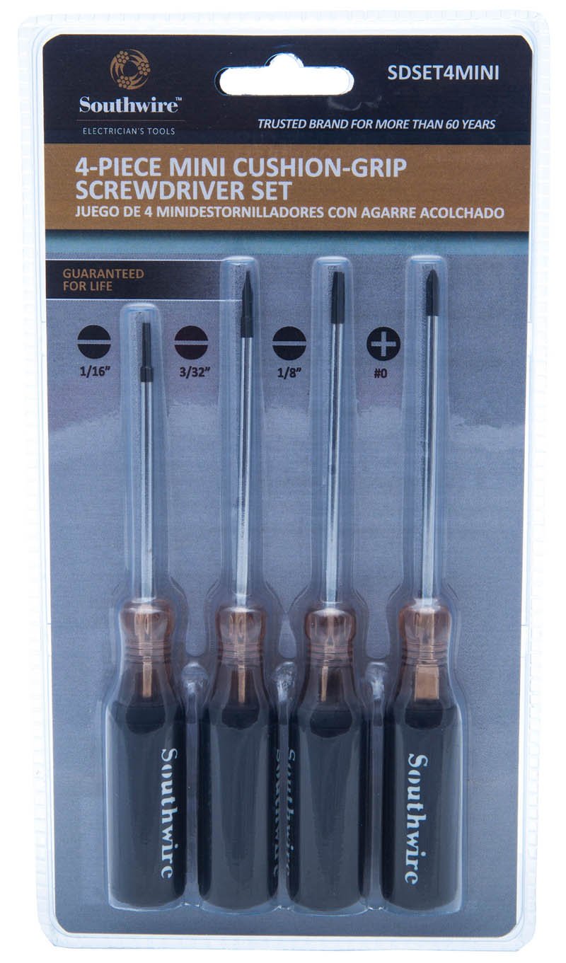 58285740 Southwire - Tools & Equipment Mini Screwdriver Set, 4-Piece