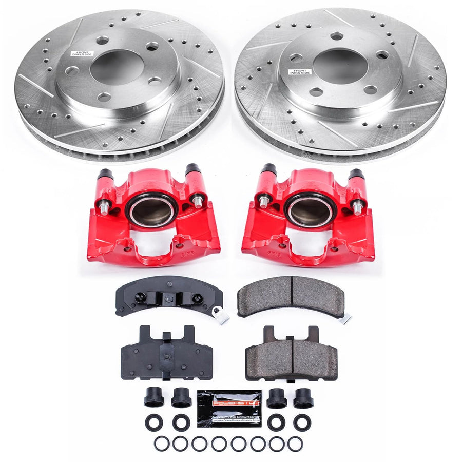 Power Stop Z23 Evolution KC3132 Front Brake Caliper Kit- Brake Rotors, Brake Pads, Brake Calipers For Cadillac Commercial Chassis, Cadillac DeVille, Cadillac Fleetwood [Model Specific]